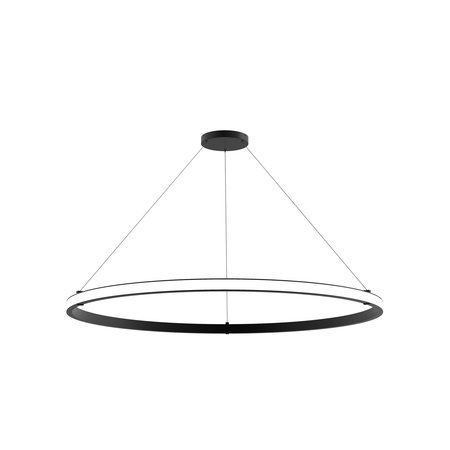 EUROFASE Ferro Transitional LED Pendant, 1-Light, 1500 Lumens, Black 38133-015